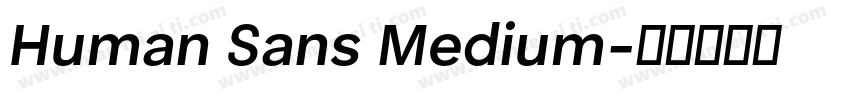 Human Sans Medium字体转换